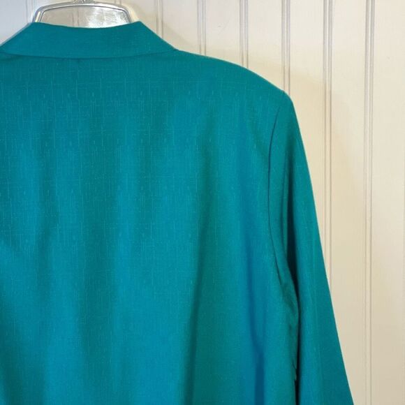 Vintage Alice Stuart One Button Blazer Jacket Women's size X-Large Green Office - Picture 10 of 12